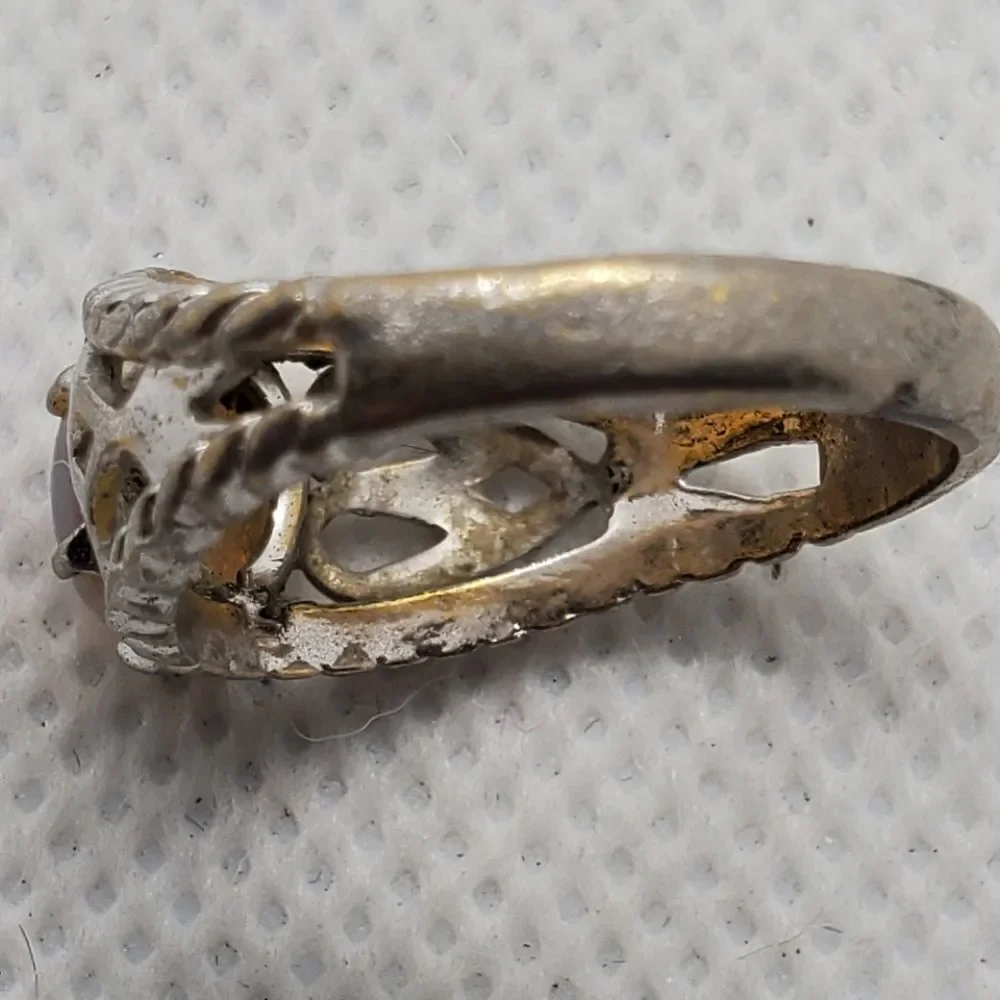 18K HGE Fire Opal Ring